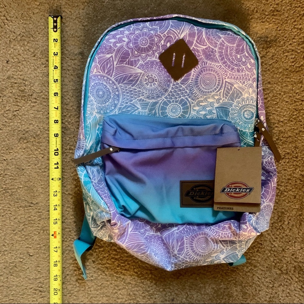 *~Spencer's Exclusive~* Dickies Aqua Blue Purple Ombre Mandala Classic Backpack